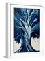 Abstract Big Blue Tree-Lea Faucher-Framed Art Print