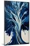 Abstract Big Blue Tree-Lea Faucher-Mounted Art Print