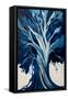 Abstract Big Blue Tree-Lea Faucher-Framed Stretched Canvas