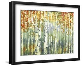 Abstract Birch Trees Warm-Marietta Cohen Art and Design-Framed Giclee Print