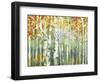 Abstract Birch Trees Warm-Marietta Cohen Art and Design-Framed Giclee Print