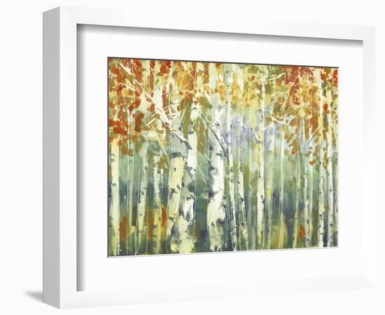 Abstract Birch Trees Warm-Marietta Cohen Art and Design-Framed Giclee Print