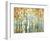 Abstract Birch Trees Warm-Marietta Cohen Art and Design-Framed Giclee Print