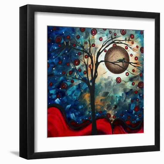 Abstract Bird Cat-Megan Aroon Duncanson-Framed Art Print