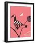 Abstract Bird Perched on Branch-Found Image Holdings Inc-Framed Photographic Print