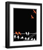 Abstract Birds I-Irena Orlov-Framed Art Print