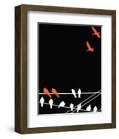 Abstract Birds I-Irena Orlov-Framed Art Print