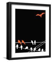 Abstract Birds II-Irena Orlov-Framed Art Print