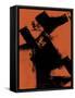 Abstract Black and Brown Study-Robert Hilton-Framed Stretched Canvas