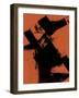 Abstract Black and Brown Study-Robert Hilton-Framed Art Print