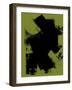 Abstract Black and Tarragon Study-Robert Hilton-Framed Art Print