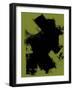 Abstract Black and Tarragon Study-Robert Hilton-Framed Art Print