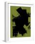 Abstract Black and Tarragon Study-Robert Hilton-Framed Art Print