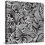 Abstract Black And White Background, Seamless Pattern-Olga Lebedeva-Stretched Canvas