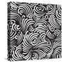 Abstract Black And White Background, Seamless Pattern-Olga Lebedeva-Stretched Canvas