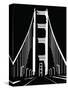 Abstract Black and White Bridge-nn555-Stretched Canvas