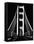 Abstract Black and White Bridge-nn555-Framed Stretched Canvas
