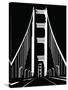 Abstract Black and White Bridge-nn555-Stretched Canvas