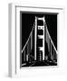 Abstract Black and White Bridge-nn555-Framed Art Print