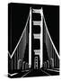 Abstract Black and White Bridge-nn555-Stretched Canvas