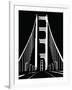 Abstract Black and White Bridge-nn555-Framed Art Print