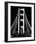 Abstract Black and White Bridge-nn555-Framed Art Print