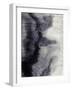 Abstract Black And White Ink Painting On Grunge Paper Texture - Artistic Stylish Background-run4it-Framed Art Print