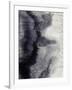 Abstract Black And White Ink Painting On Grunge Paper Texture - Artistic Stylish Background-run4it-Framed Art Print