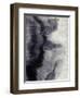 Abstract Black And White Ink Painting On Grunge Paper Texture - Artistic Stylish Background-run4it-Framed Art Print