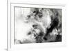 Abstract Black And White Ink Painting On Grunge Paper Texture - Artistic Stylish Background-run4it-Framed Art Print