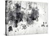 Abstract Black And White Ink Painting On Grunge Paper Texture-run4it-Stretched Canvas