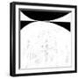 Abstract Black and White No.62-Robert Hilton-Framed Art Print