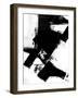 Abstract Black and White No.9-Robert Hilton-Framed Art Print