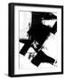 Abstract Black and White No.9-Robert Hilton-Framed Art Print