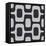 Abstract Black And White Pavement Pattern-cienpies-Framed Stretched Canvas