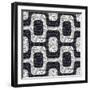 Abstract Black And White Pavement Pattern-cienpies-Framed Art Print