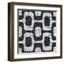 Abstract Black And White Pavement Pattern-cienpies-Framed Art Print