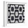 Abstract Black And White Pavement Pattern-cienpies-Framed Art Print