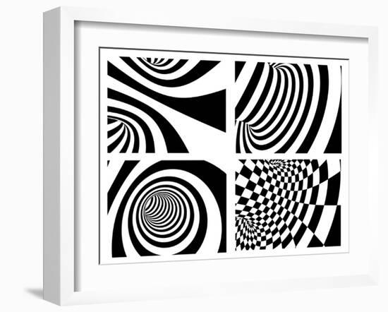 Abstract - Black And White-frenta-Framed Art Print