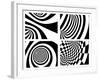 Abstract - Black And White-frenta-Framed Art Print