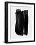 Abstract Black Brush Stroke-Eline Isaksen-Framed Art Print