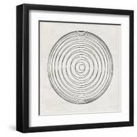 Abstract Black Circular Lines-Eline Isaksen-Framed Art Print