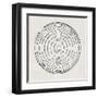 Abstract Black Circular Lines-Eline Isaksen-Framed Art Print