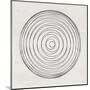 Abstract Black Circular Lines-Eline Isaksen-Mounted Art Print