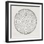 Abstract Black Circular Lines-Eline Isaksen-Framed Art Print