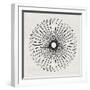 Abstract Black Geometric Flower-Eline Isaksen-Framed Art Print