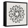 Abstract Black Geometric Pattern-Eline Isaksen-Framed Stretched Canvas