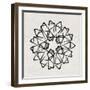 Abstract Black Geometric Pattern-Eline Isaksen-Framed Art Print