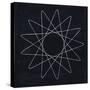 Abstract Black Geometric Triangles-Eline Isaksen-Stretched Canvas