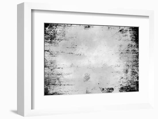 Abstract Black Grunge Background Texture with Wood Pattern-Izhaev-Framed Photographic Print